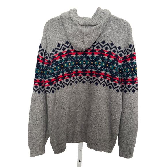 American Eagle Sweater Hoodie Men's Size Large Seriously Soft Gray Wool Blend - Picture 2 of 4